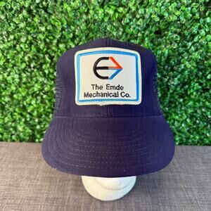 Vintage Reynolds Made In The USA The Emde Mechanical CO. Trucker Hat HTF Rare